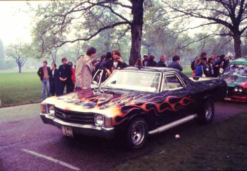 Flamed GMC pickup