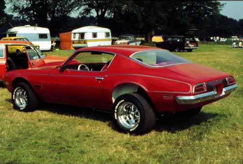 red Pontiac Firebird