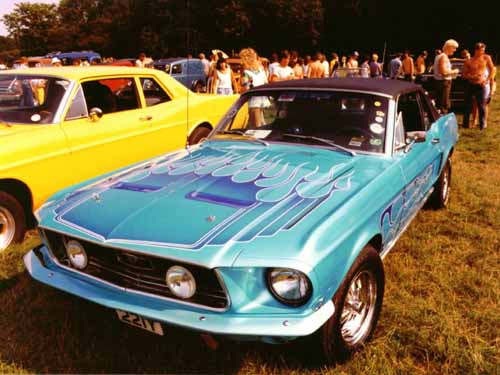 Flamed Mustang
