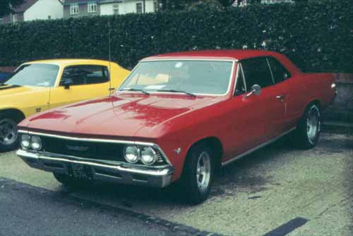 red Chevy Malibu