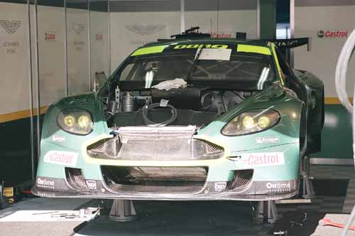 Aston in pits