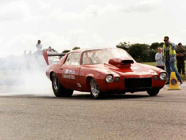 Alky burnin Camaro